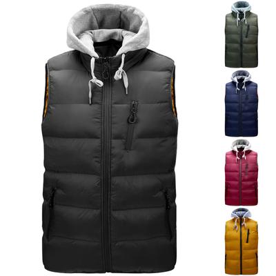 Casual Men'S Vest Men'S Loose  And Winter Warm Down Cotton Vest Coat