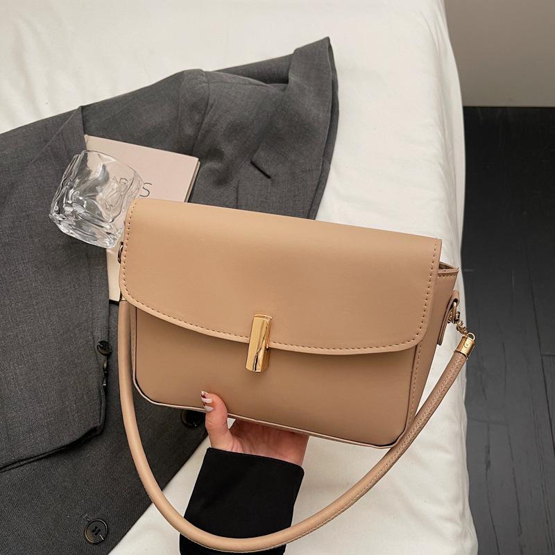 

2025 чистый сезон новая корейская версия ретро сумка под мышкой женская сумка однотонная маленькая квадратная сумка модная повседневная на плечо сумка-мессенджер хаки