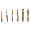 M3-M10 Coadă Hexagonală Titanizată HSS Burghie Mână pentru Filetat Metric