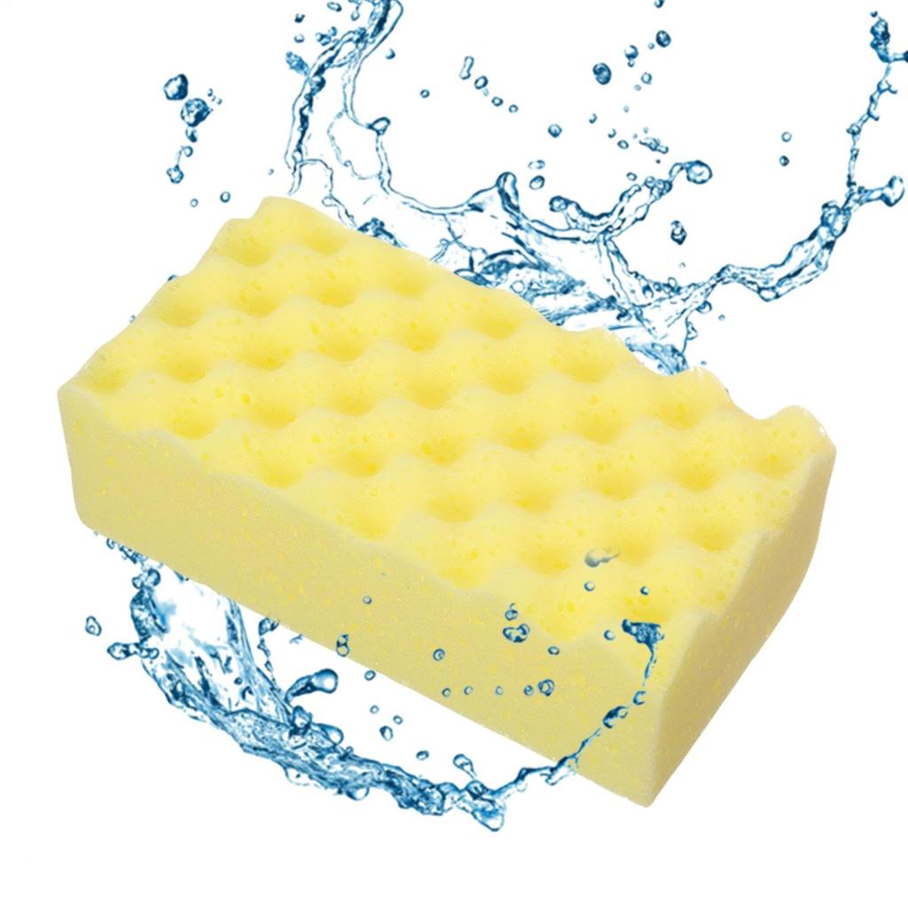 Car Wash Sponge, High-Absorption Tire and Wheel Cleaning Pad, Extra-Thick Easy-Grip Foam Scrubber, Multi-Purpose