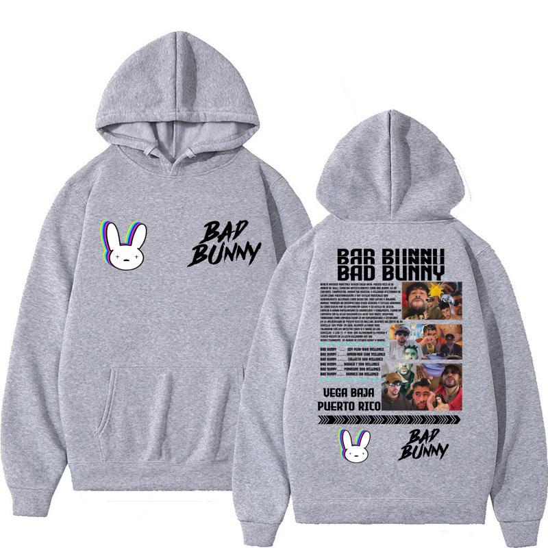 Rapper Bad Bunny Album Tour Hoodie Men Women Fashion Hoody Sweatshirt Fleece Oversized Casual Tracksuit Fans Gifts