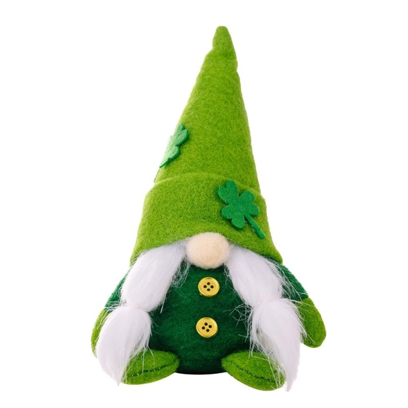 Patrick Day Gnome Decorations Handmade Gnome Ornament, Handmade Gnome Gift for Kid Adult Patrick Day Festival
