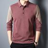 Spring Autumn Splicing Mens Designer Clothes New Long Sleeve Men's Shirt Fashion All-match T-Shirt Business Tops Basic Polo