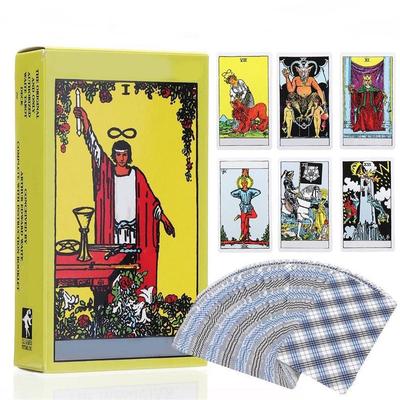 Englische Tarotkarten Klassisches Tarotkarten-Deck Reise-Tarotkarten Brettspiel Power-Deck mit Anleitung