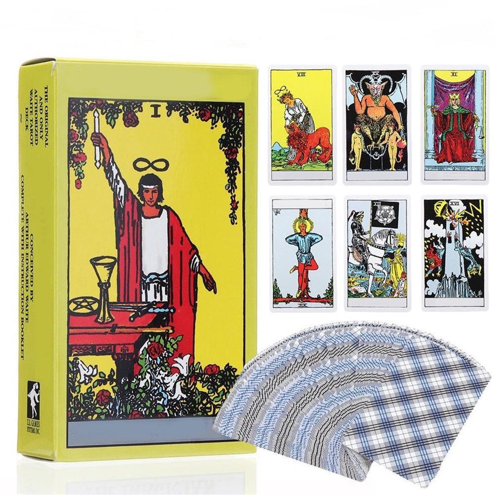 English Tarot Cards Classic Tarot Cards Deck Travel Tarot Card Board Game Power Deck with Guide