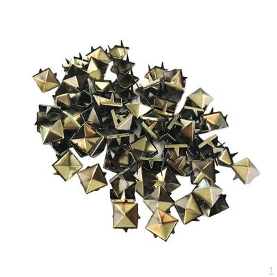 100mm Square Pyramid Punk Studs Spots Rivet Leathercraft 4 Colors - Bronze