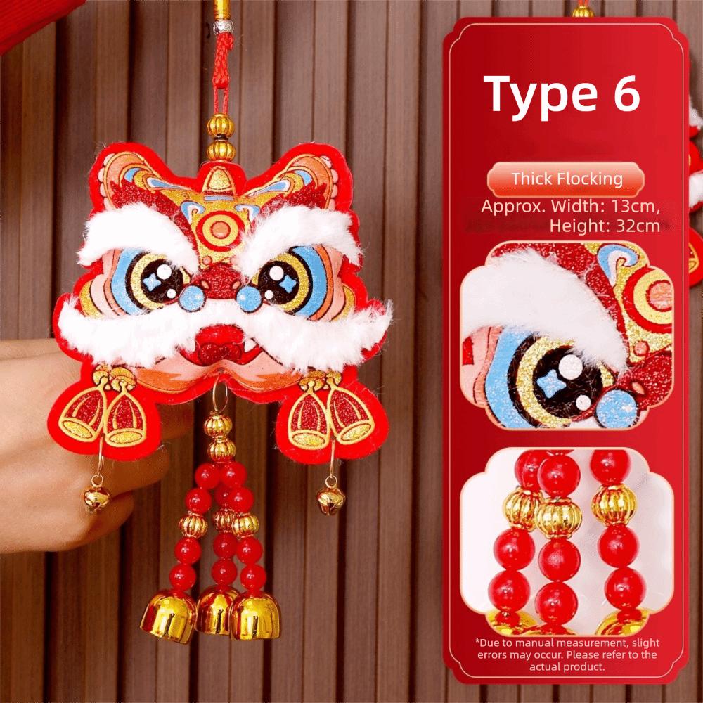 

Bell Tassels Chinese New Year Decoration Door Hanging Ornament Flocking Lucky Bag Pendant Spring Festival Pendants