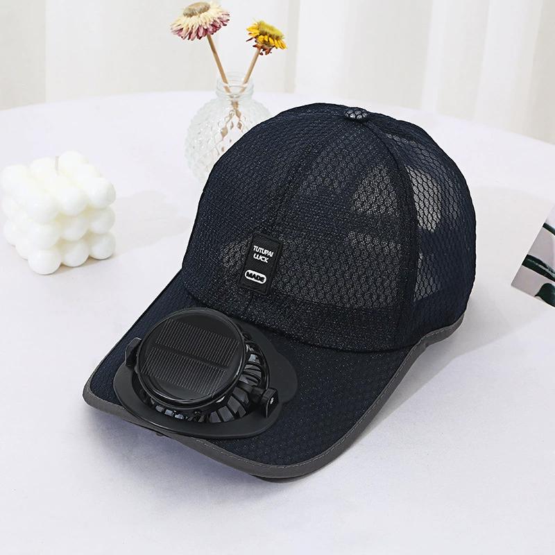 Sommer Männer Frauen Lüfter Baseballkappe Sonnenschutz Baseballkappe Mit Solarventilator USB-Ladeventilator Atmungsaktiv UV-Schutz Outdoor Sonnenhüte