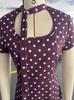Elegant Women's French Polka Dot Tie-neck Summer Dress