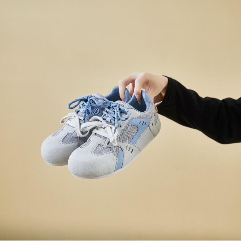 Color Matching Big Head Women's New Retro Versatile Casual Niche Sports