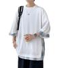 T-shirt estive da uomo larghe di media lunghezza taglie forti maniche a tre quarti streetwear top per esterni
