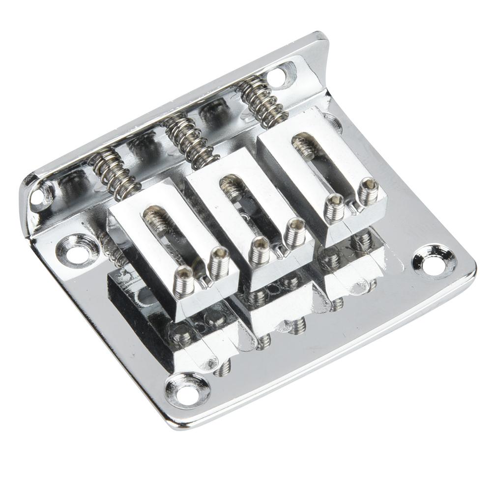 3 String Guitar Metal Tailpiece Bridge Parts Musical Instrument Accessory