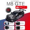 1:32 BMW M8 GTE Miniature Supercar Model Toys Metal Diecast Sound Light Doors Opened Pull Back Simulation Sports Car Toy Gifts
