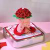 Paper Carving Art Notepad 2026 Calendar Desktop Ornament  Bouquet 3D Memo Pad Hand Tear with Display Case for New Year Gift