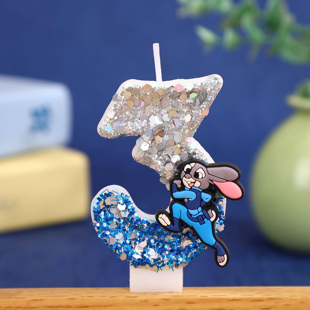 Digital Candle Birthday Little Celebration Topper Decoration
