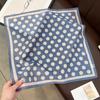Classic simple polka dot silk square scarf summer thin with professional tooling scarf 11CM neck protection silk scarf