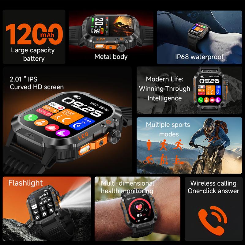 2026 New T-Rex3 Ultra 1200mAh Super Capacity Battery Adult Men Smart Watch 1.7" Large Screen Call 5ATM Waterproof Sports Watches