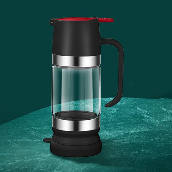 Honey Dispenser No Drip with Non-slip Bottom Honey Jar Easy to Clean And Refill Heat Resistant Glass Honey Pot for Coffee Tea Syrup