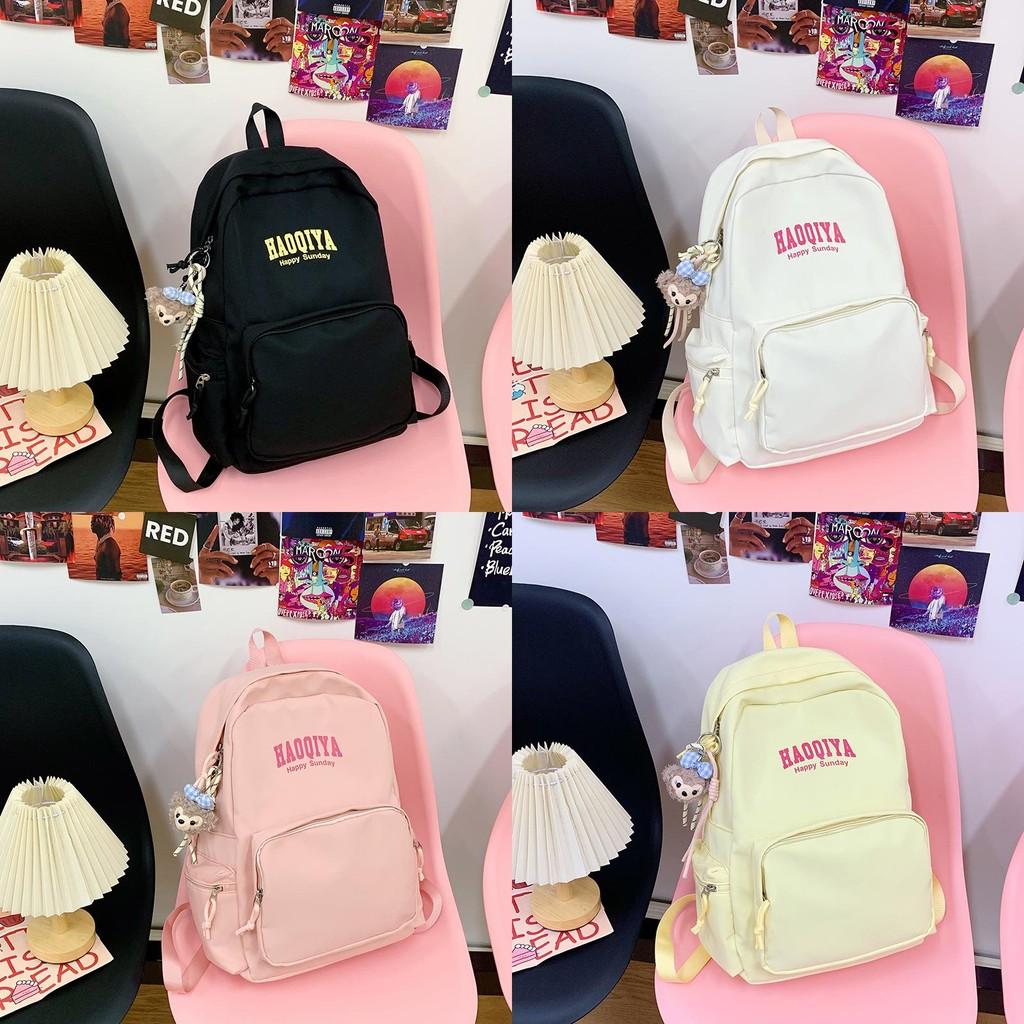 Haoqiya Letter Durable Backpack Ergonomic Straps Middle High School Students