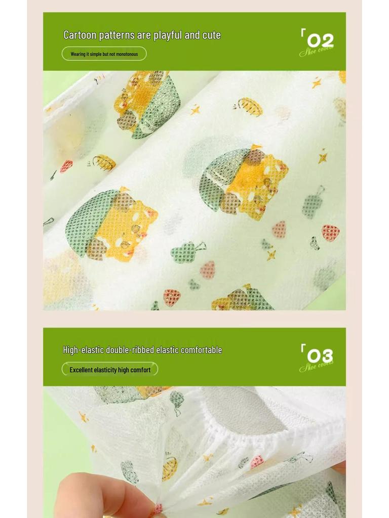 Reusable Non-Woven Indoor Overshoes: Durable and Slip-On for Students and Guests