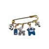 Cute Baby Arrival Enamel Safety Pin Brooch Creative Stroller Bottle Dummy Design Lapel Pin for New Parent Gift