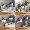 Bathroom Organizer Faucet Storage Suction Cup Shelf Decor Enhancement