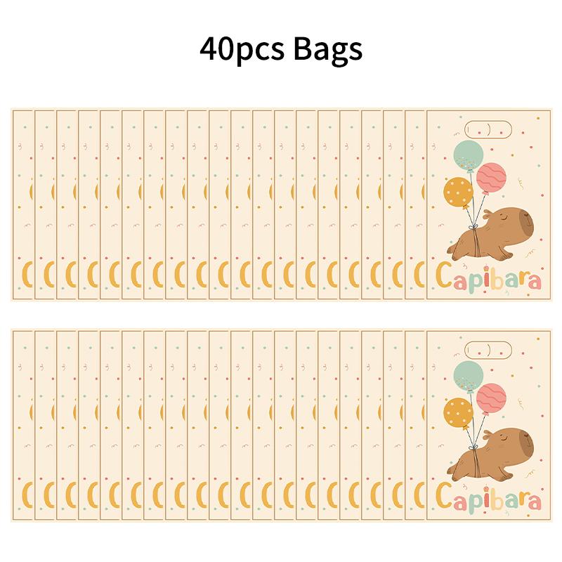 Capibara Capybara Birthday Decoration Disposable Tableware Birthday for Bara Baby Shower Tableware Balloons Capibara Cumpleaños