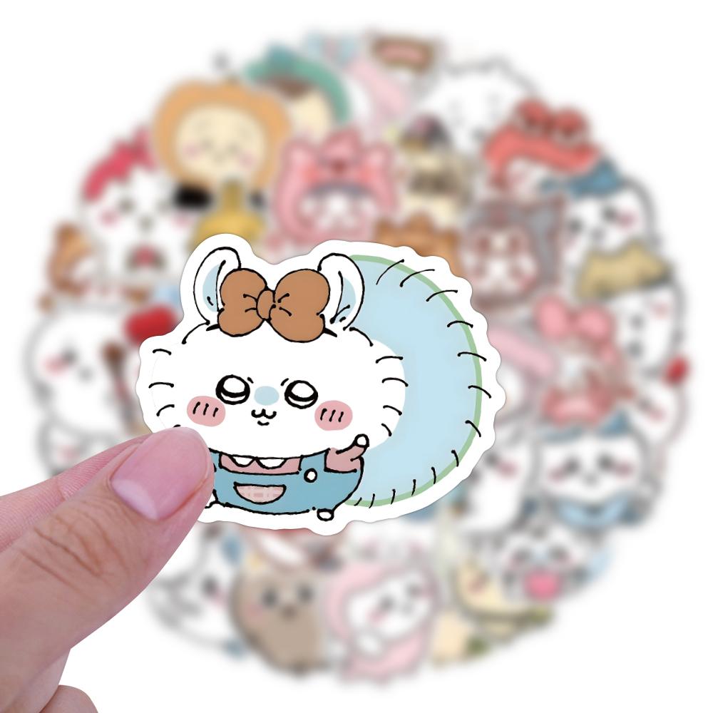 1060Pcs Cute Jiikawa Stickers Cartoon Laptop Phone Case Luggage Fridge Guitar Diy Decal Graffiti Chiikawa Sticker Kids Toy