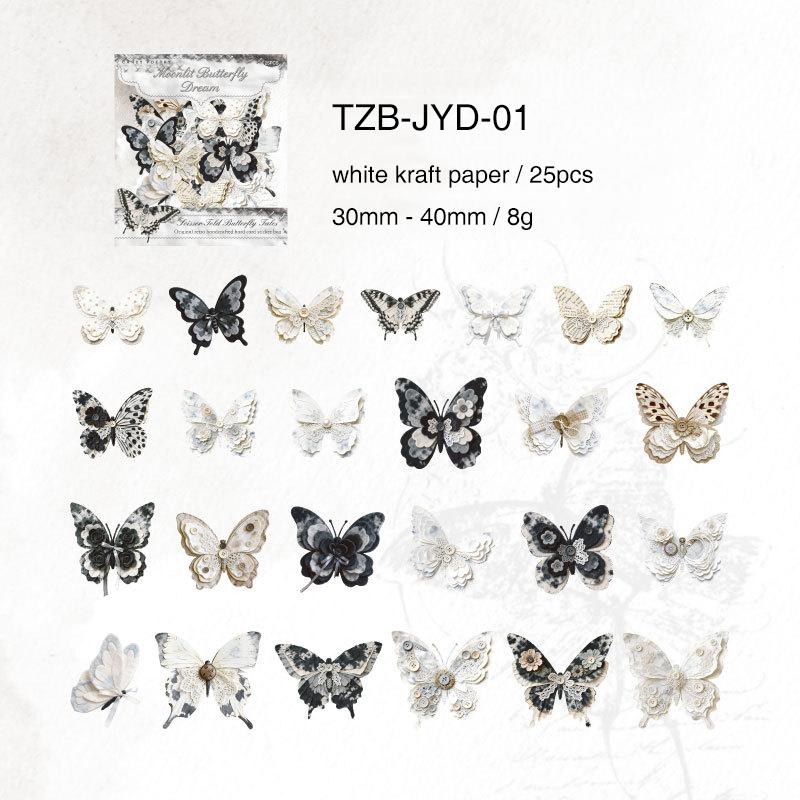 Scissor Butterfly Series Vintage Landscape Sticker Creative DIY Journal Material Collage Scrapbooking Stationery