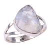 Natural Rainbow Moon Stone Gemstone Handmade 925 Sterling Silver Ring S.9 Q6J42