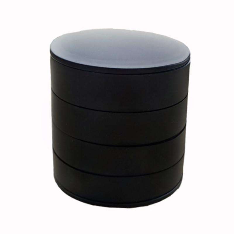 Drehbare mehrschichtige Desktop-Aufbewahrungsbox für Haaraccessoires, Schmuck, Kosmetik mit staubdichtem Deckel