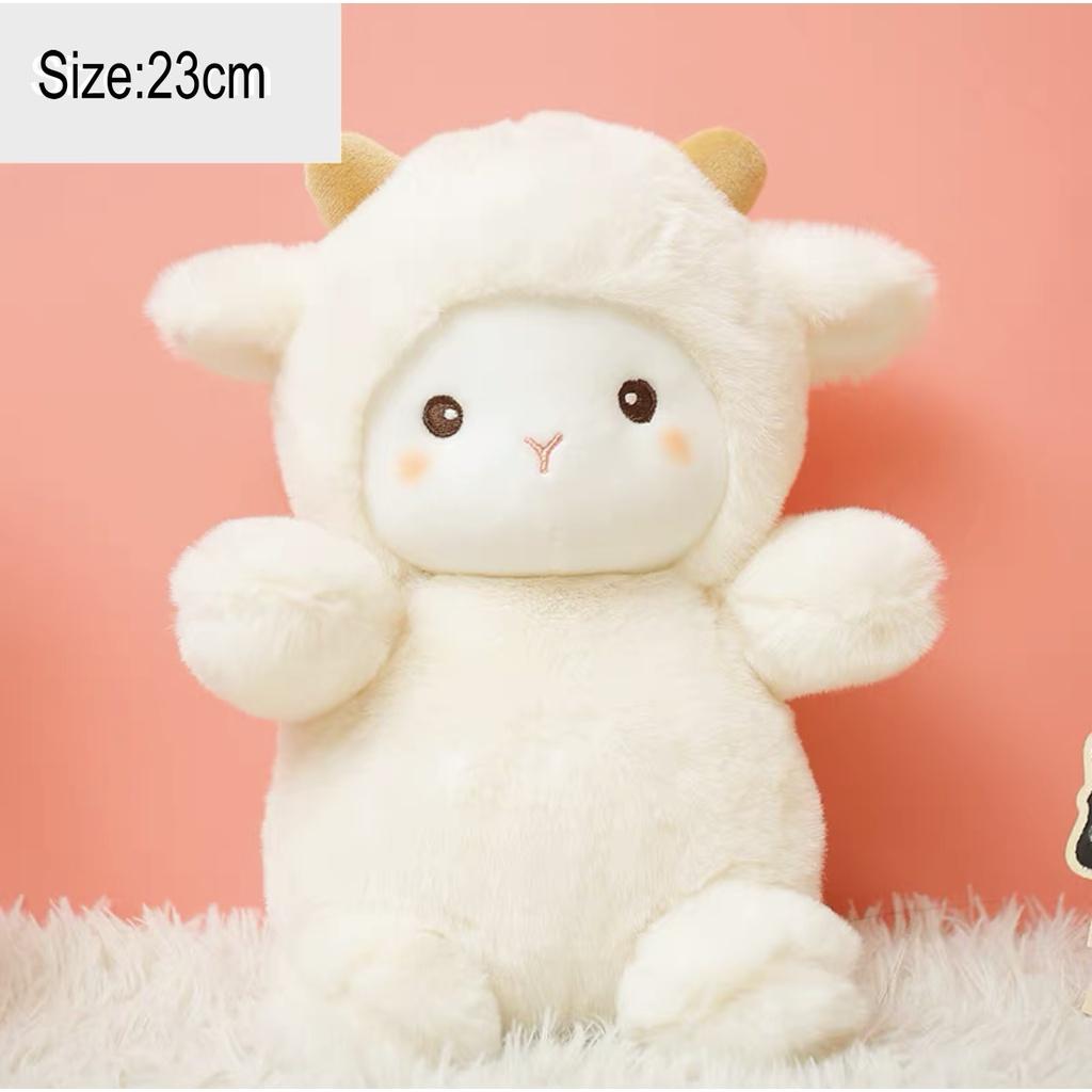 CODFluffy Hair Super soft Elephant Lamb Cuddly Plushies Doll Stuffed Animals Long Plush Brown Bear Chick Baby Appease Doll toys Kid