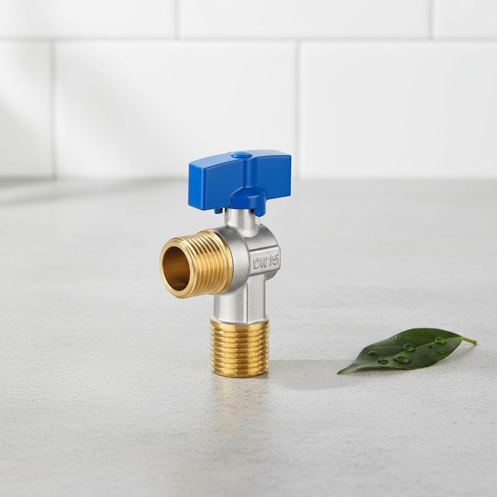 

Brass Angle Valve High-Performance 0.5-inch Brass Angle Valve Leak-Proof & Water-Saving Tools Replacement Spare Parts Blue standard