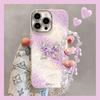 Flash Diamond Butterfly Bracelet Is Suitable for 17promax Mobile Phone Case Iphone16 Light Luxury Advanced 15 High Value 14 Girls