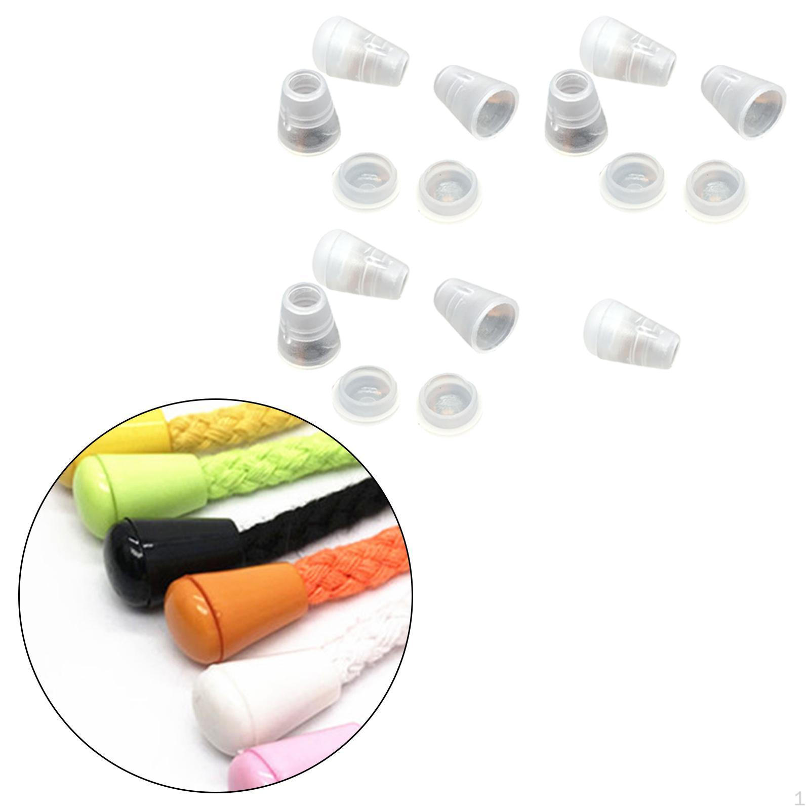 

10 шт. заглушек для концов шнуров с зажимами-переключателями для шнуров и проектов «сделай сам» Translucent