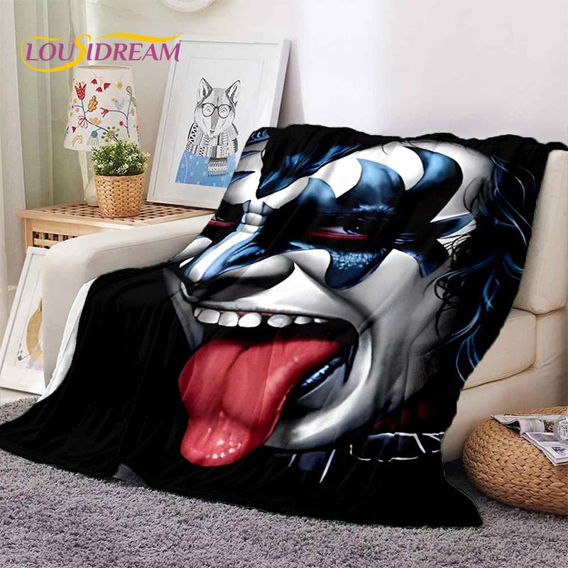 Kiss Rock Heavy Metal Band Gene Paul Soft Flannel Blankets,Throw Blanket Comfortable Blanket for Picnic Beds Sofa Home Bedroom
