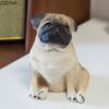 Lovely Simulated Dog Statue Pug Dog Ornaments Desk Decoration Creative Animal Resin Sculpture Room Aesthetic Decor Furnishings