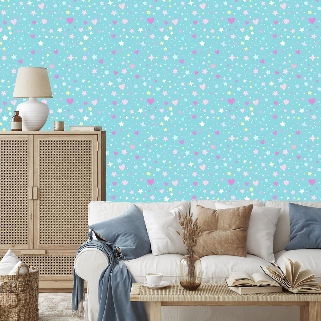 Love Wallpaper Celadon and Azure 50x1000