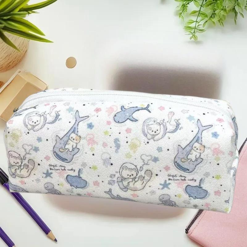 1PC Large Capacity Stationery Student Simplicity Korean Pencil Pouch Storage Bag Small Makeup Bag Travel Organizer Cosmetic Bag