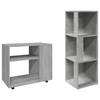 Corner Shelf Concrete Grey 33 x 33 x 100 cm Wood Based Material
