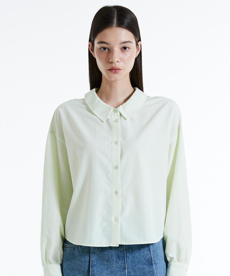 Burkeru Women S Crop Shirt Light Green Light Green_S