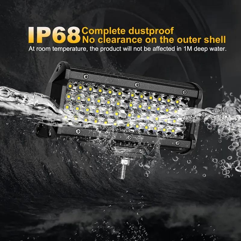 For Truck Driving Offroad Boat Car Tractor 4x4 SUV ATV 12V 24V 72W 144W Light Bar/Work Light Spotlight LED Light Bar