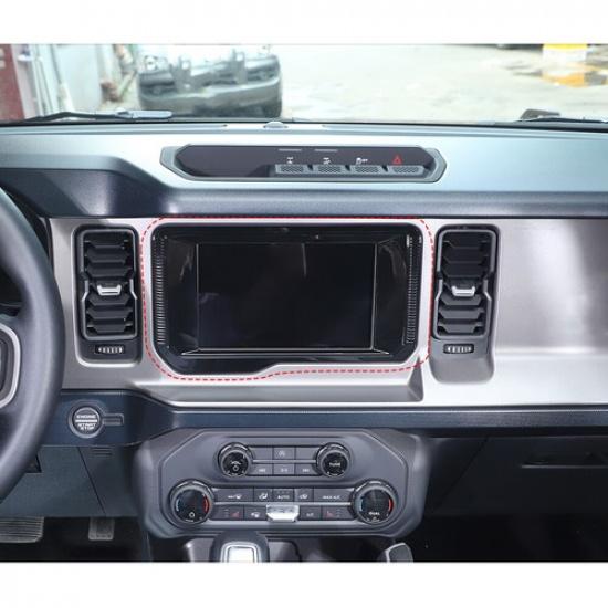 Central Console GPS Navigation Panel Frame Decor Trim Cover For Bronco -25