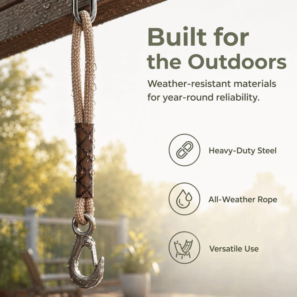 60/120cm Swing Suspension Rope Heavy Duty Hammock Chair Connection Rope Tie-Down Straps  Hammocks