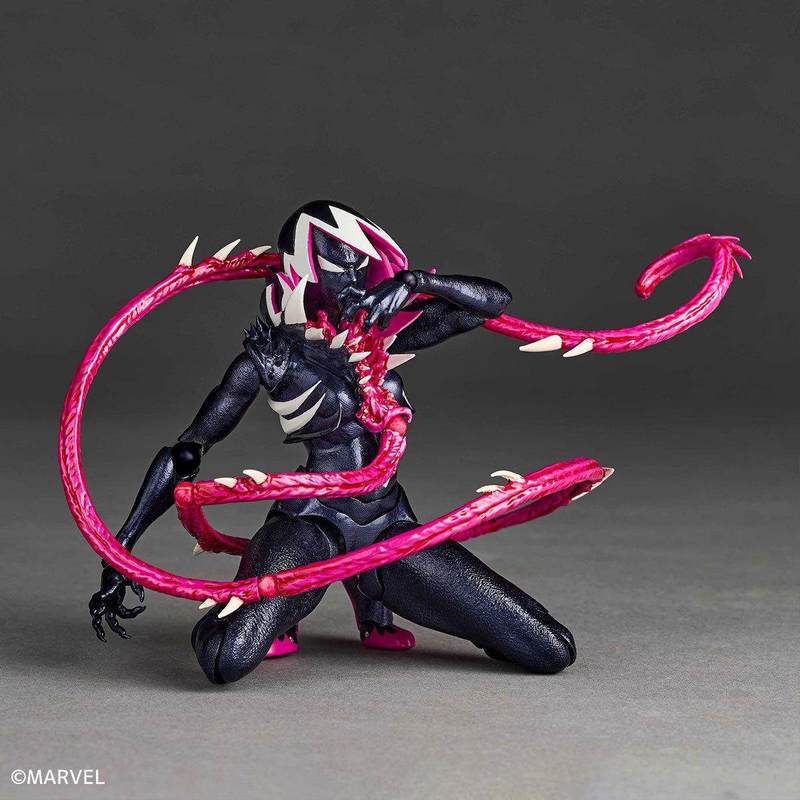 Kaiyodo Gwenom Revoltech Amazing Yamaguchi Venomized Gwen Stacy Anime Action Figure Model Collectible Gift Toys