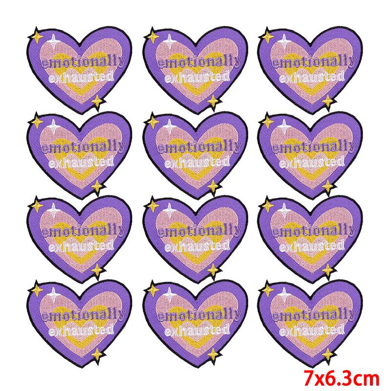 10 Pcs/lot Wholesale Embroidery Patch Iron On Patches For Clothing Patches On Clothes Jackets Decor Applique Sew Supplies