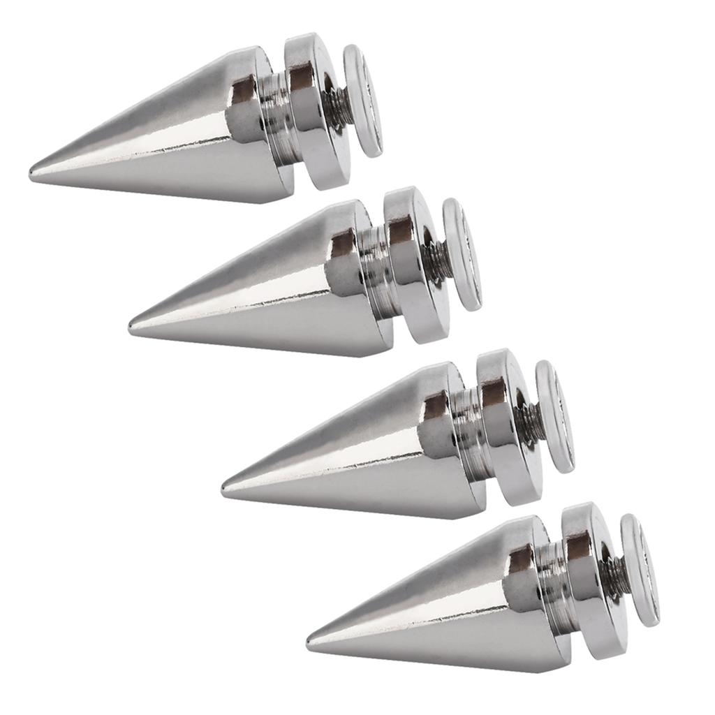 20 Pcs 10*20mm Silver Metal Bullet Spikes Studs Rivets Bag Belt Leathercraft