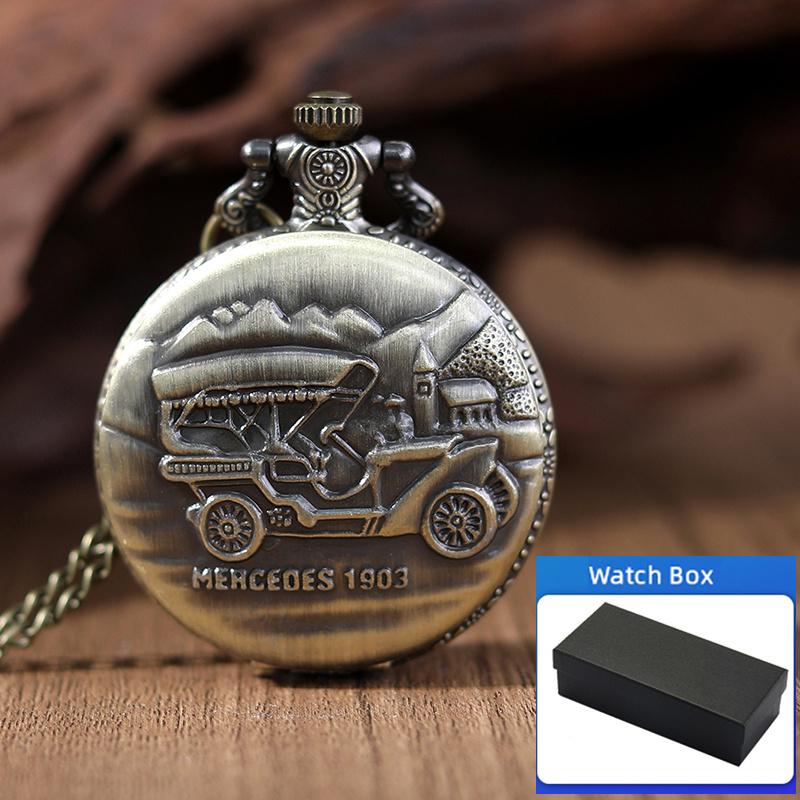 Men's Classic Quartz Watches Luxury Men Pocket Watch Fashion Women Mens Necklace Chain Watch