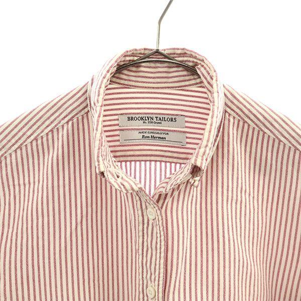 Ron Herman Brooklyn Taylors Collaboration Stripe Long Sleeve Button Down Shirt Women Used
