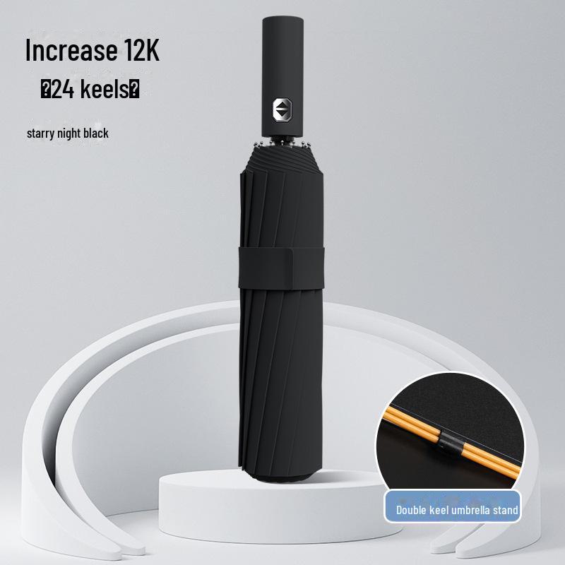 36-Rib Auto-Fold Umbrella with Custom Logo for Sun Protection and Promotion